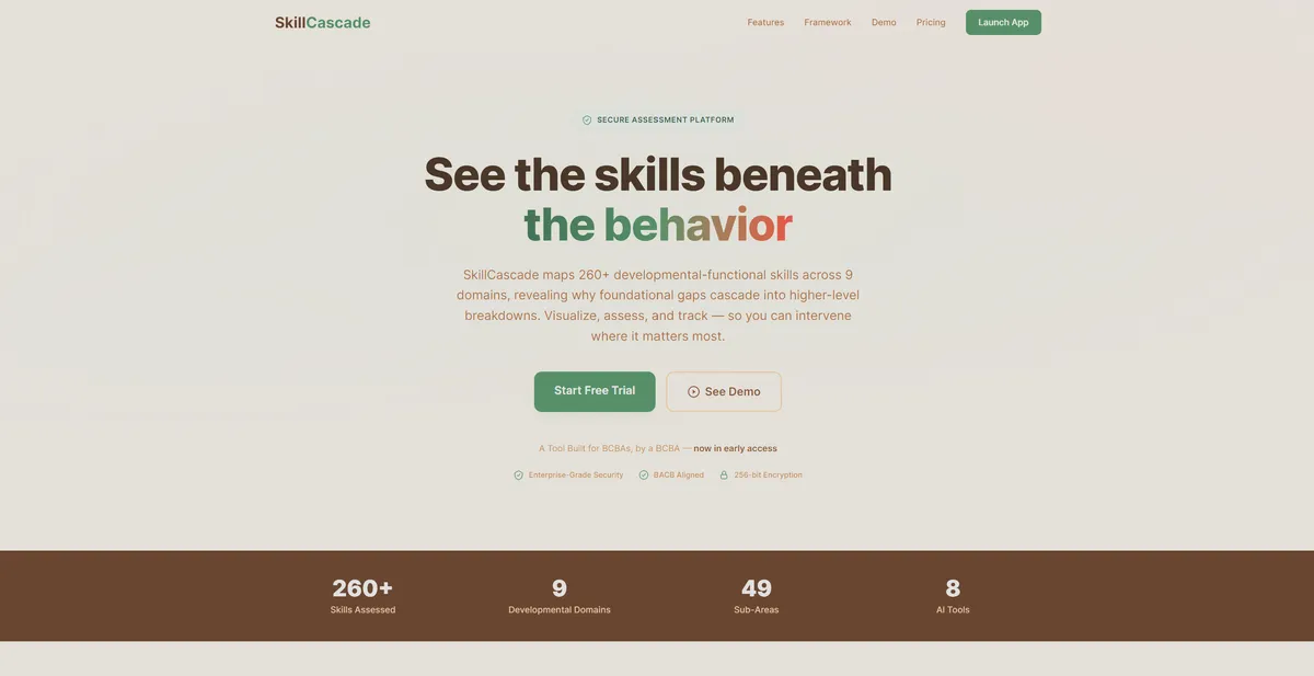 SkillCascade website screenshot